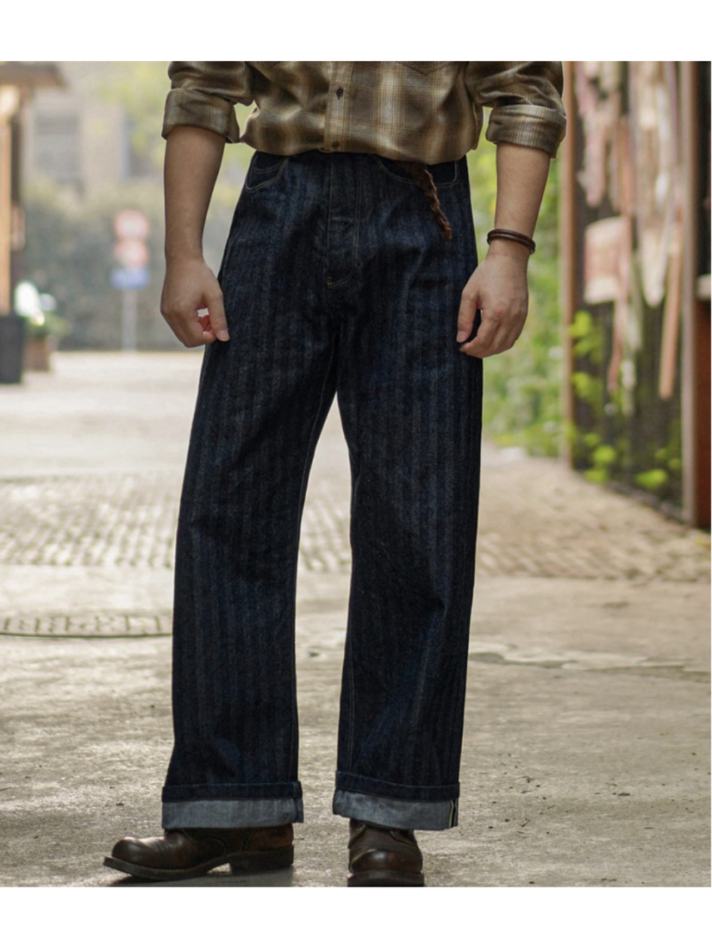 Annual Ring Jeans 1870s 15 oz Herringbone Selvedge Denim Work Jeans W34